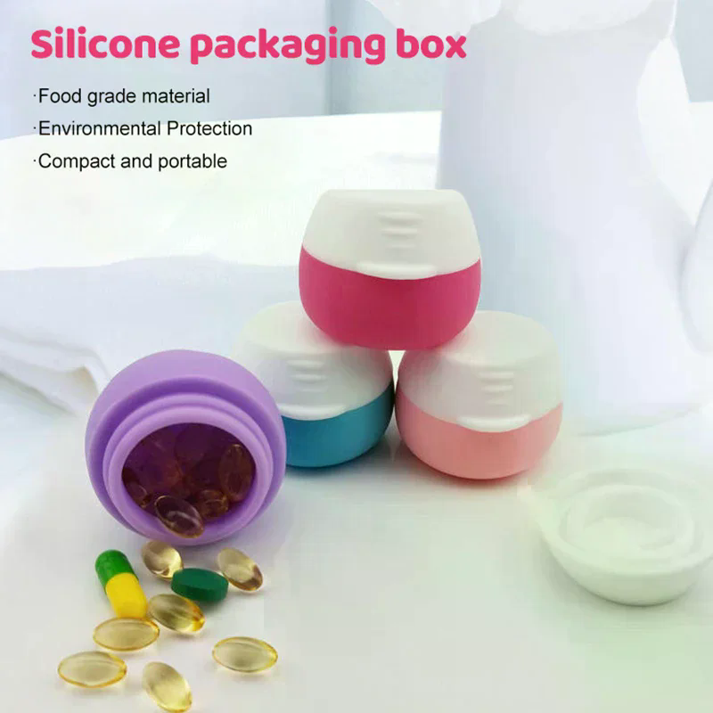 Body Jewelry Jewelry Box - 20ml携帯用シリコン製トラベルジャー（蓋付き）化粧品、フェイスクリーム、ボディクリーム、ハンドクリーム、ピルケース、ミニトラベルジュエリー、クリーム、パウダー容器