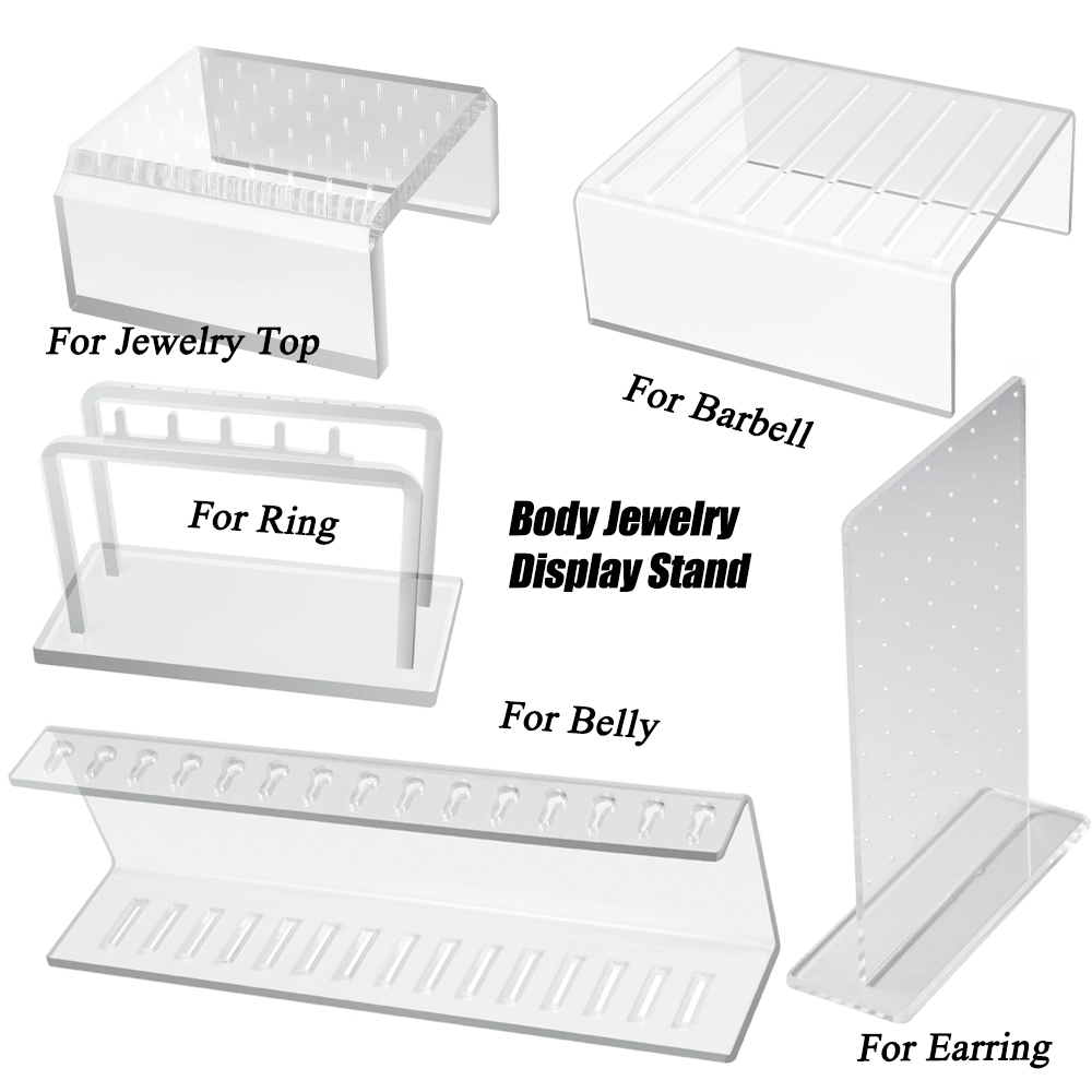 Body Jewelry Display Case - パンクな形のジュエリーディスプレイ,透明なアクリルの棚,ジュエリーのオーガナイザー,マルチスタッド,収納ラックツール