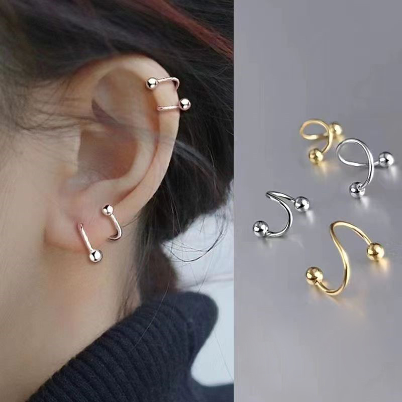 Body Jewelry Lip Ring - 女性用 スパイラル イヤリング ピアス ジュエリー マルチユース