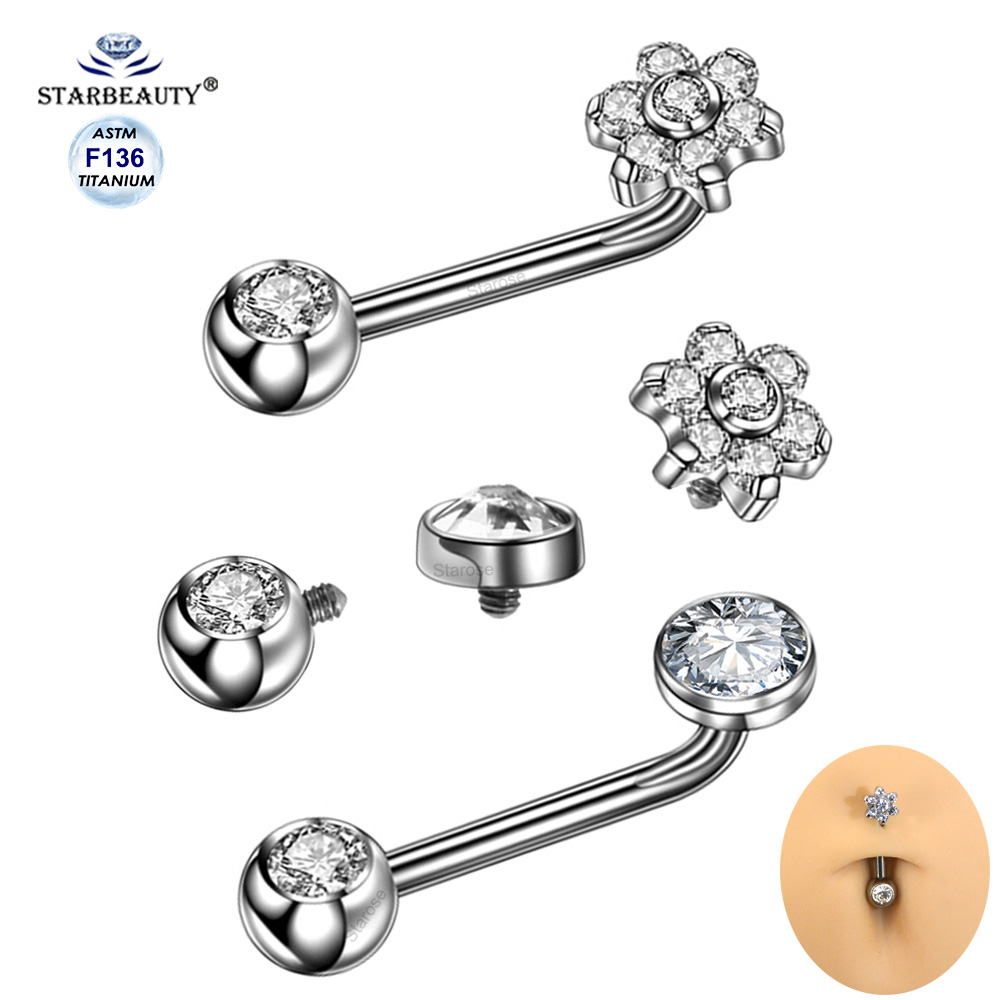 Body Jewelry Vertical Labret - 1個入り より快適な女性用VCHピアス ASTM F-136 チタン製 垂直クリトリスホッドピアス