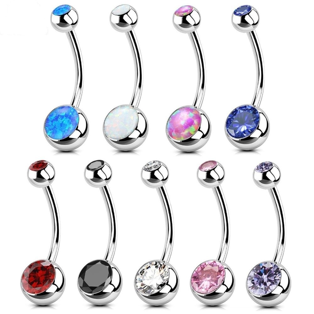 Body Jewelry Materials - 高品質チタン素材のへそピアス、カーブしたダングルデザイン、ボディピアスジュエリー、ボディジュエリー、ボディピアス