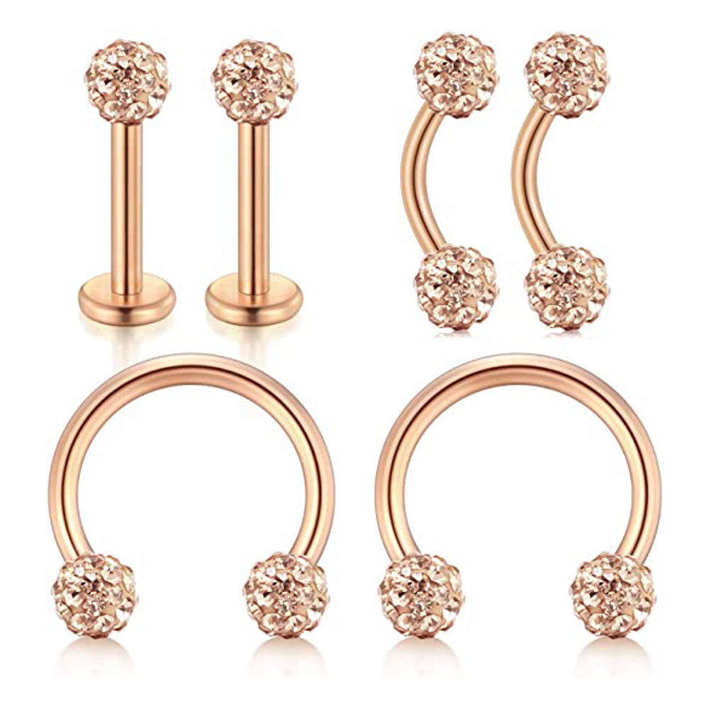 Body Jewelry Vertical Labret - 垂直ピアスリング,ヘリックス,conch,rook,耳珠,リップクリーム,ラベットスタッド,モンロー,メダカ,16g