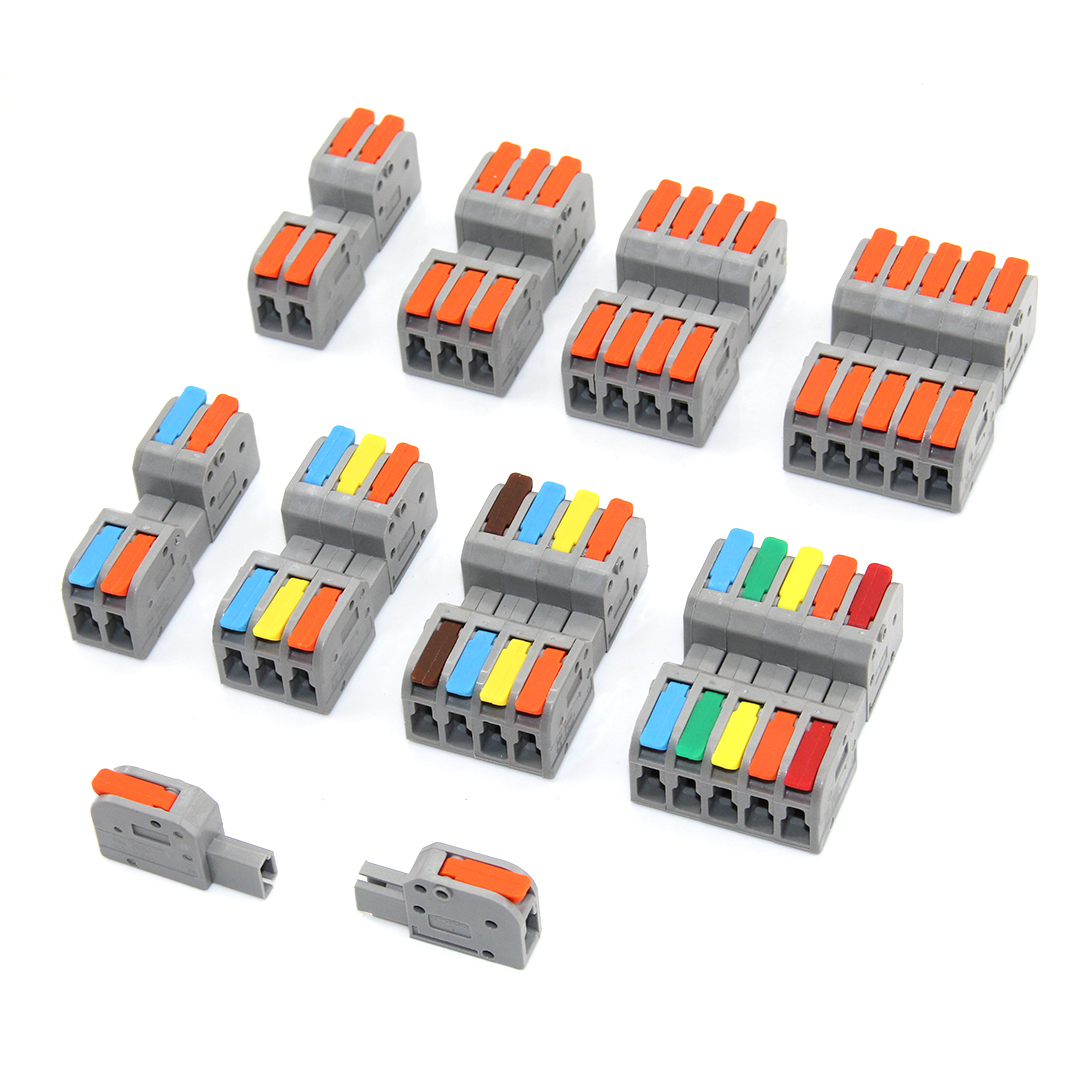 Threadless Push Pin - 1/5/10pcクイック配線コネクタ複数複数のアウトユニバーサルスプリッタ配線ケーブルワンタッチホーム端子台