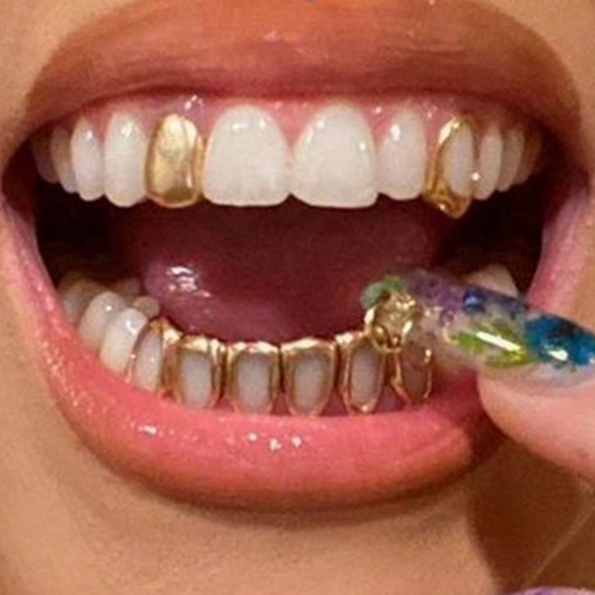 Body Jewelry Hot - 激安セール 六つ穴フラット歯ヒップホップブレース、歯三ピースセットステージ小道具ブレース
