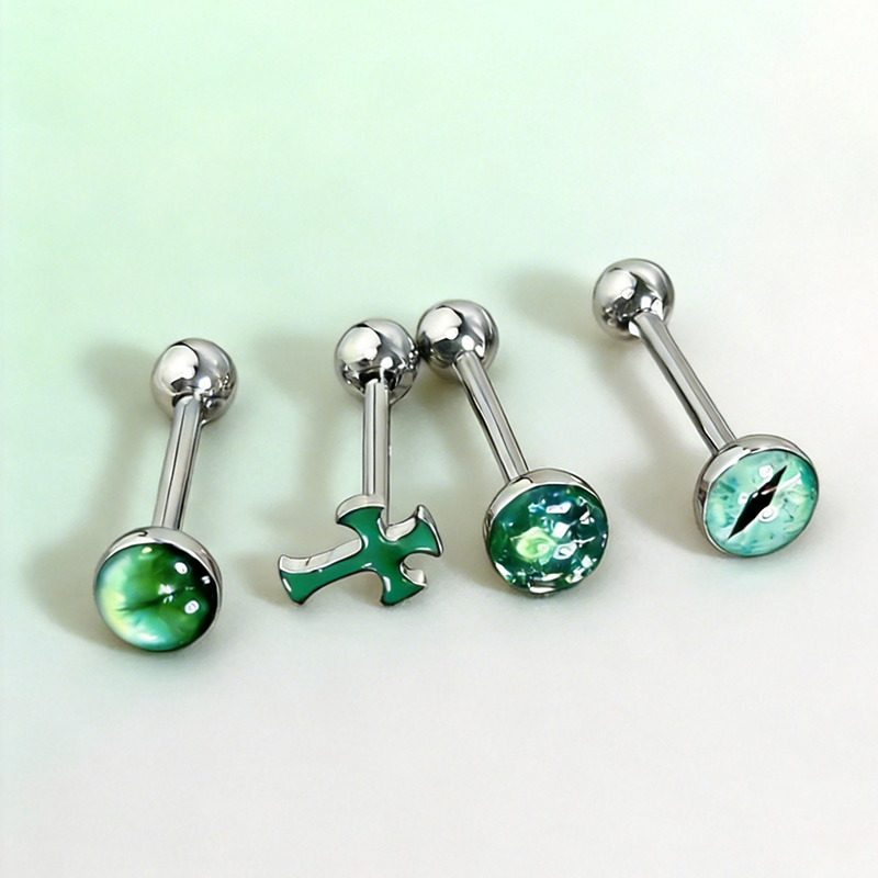 Body Jewelry Hot - 1個 高品質 トレンド グリーン スパークリング クロス