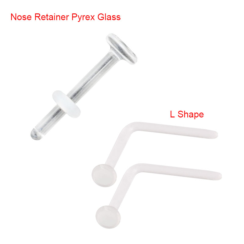 Body Jewelry Ear Plugs - 1Pc 0.8-2.4 ミリメートルノーズリテーナーパイレックスガラス耳栓トンネル耳スパイラルテーパー軟骨イヤリング GauNose リテーナー