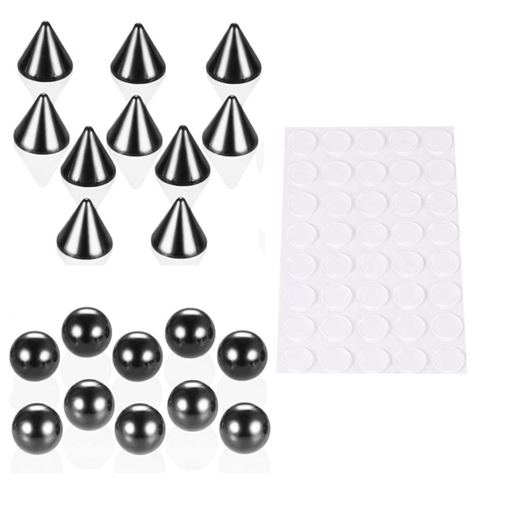 Body Jewelry Lip Ring - 女性男性用ジオメトリックボディジュエリー、ステッカー付き、ピアス不要、フェイクリップスタッド、ボールノーズリング、アイブロウスタッドセット