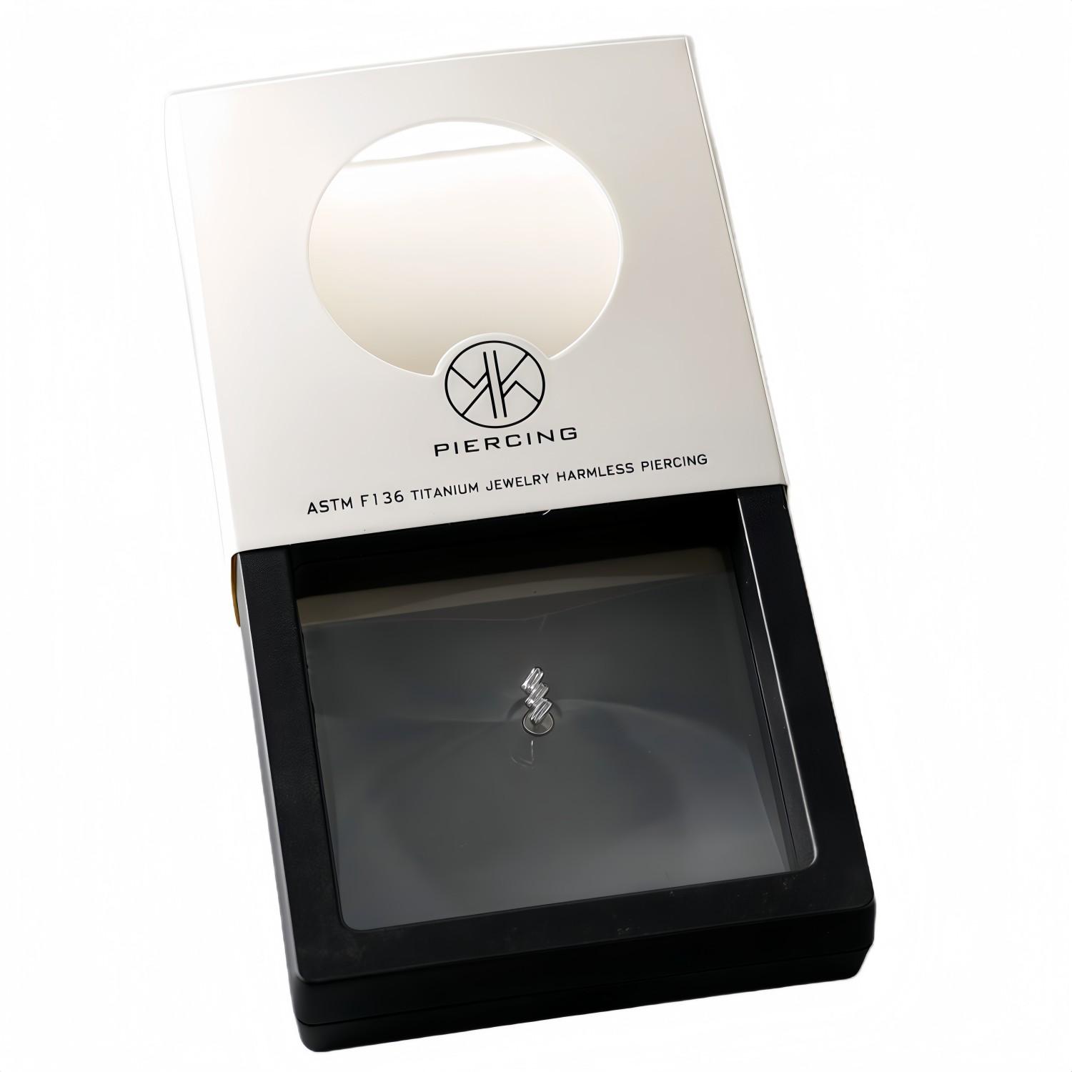 ATSM F136 チタン製リップジルコン内ネジラブレットリ - Body Jewelry Jewelry Box のレビューと価格
