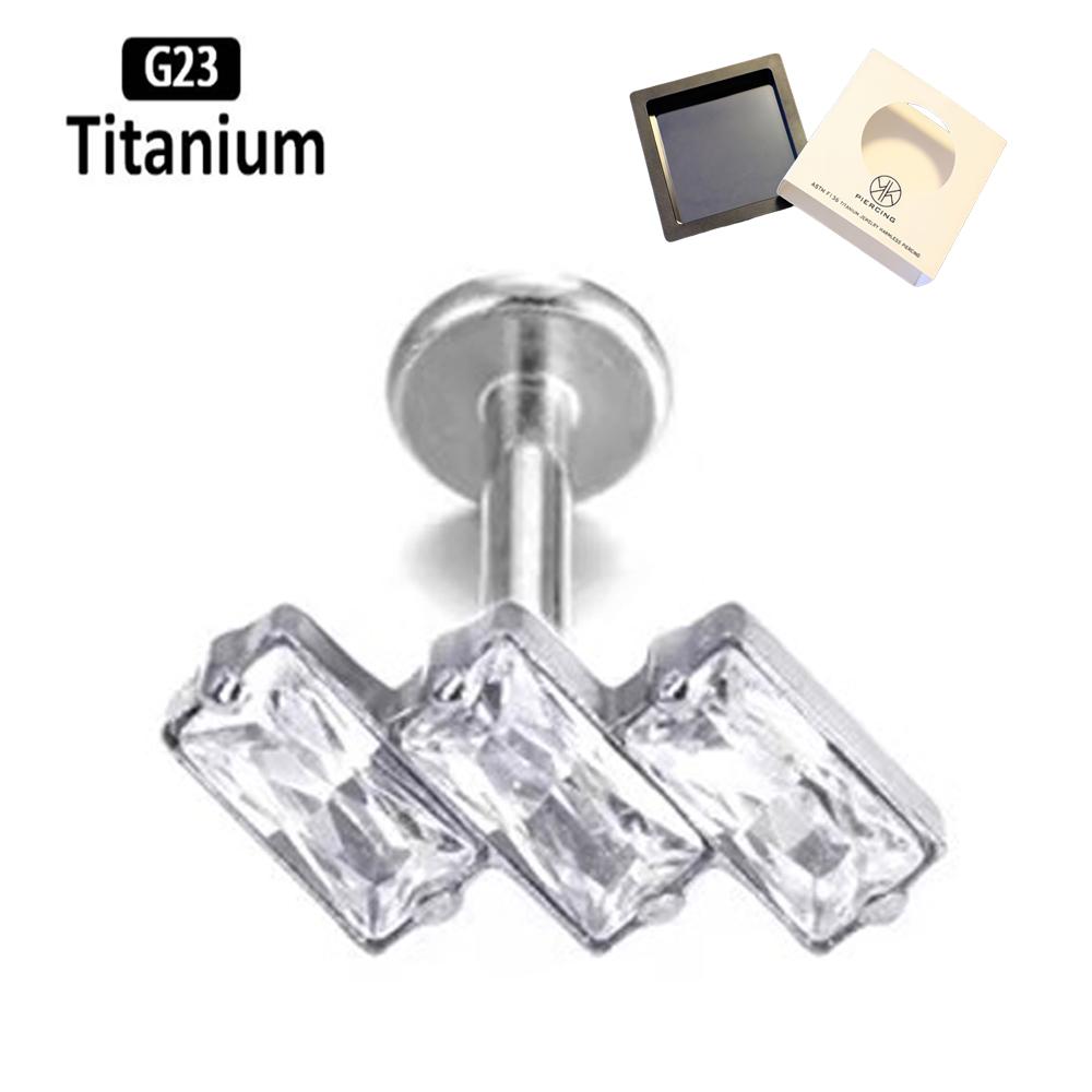 ATSM F136 チタン製リップジルコン内ネジラブレットリ - Body Jewelry Jewelry Box のレビューと価格