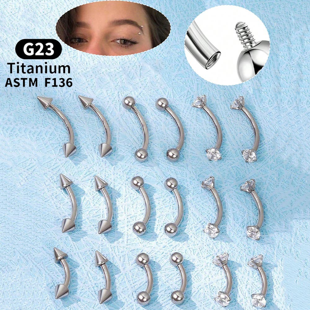 G 23チタン合金小弧形胸腹リング眉毛垂唇舌リングピアス穿孔 - Body Jewelry Vertical Labret のレビューと価格