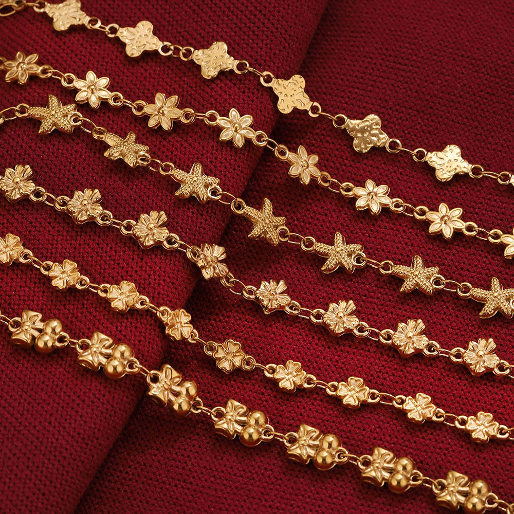 1メートルステンレス鋼フラワー・スターリンクケーブルチェーン - Body Jewelry Chain のレビューと価格