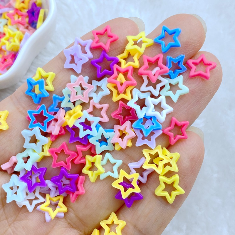 100 個新かわいいミニ 8 ミリメートルマカロンスターシリ - Star Flat Back のレビューと価格