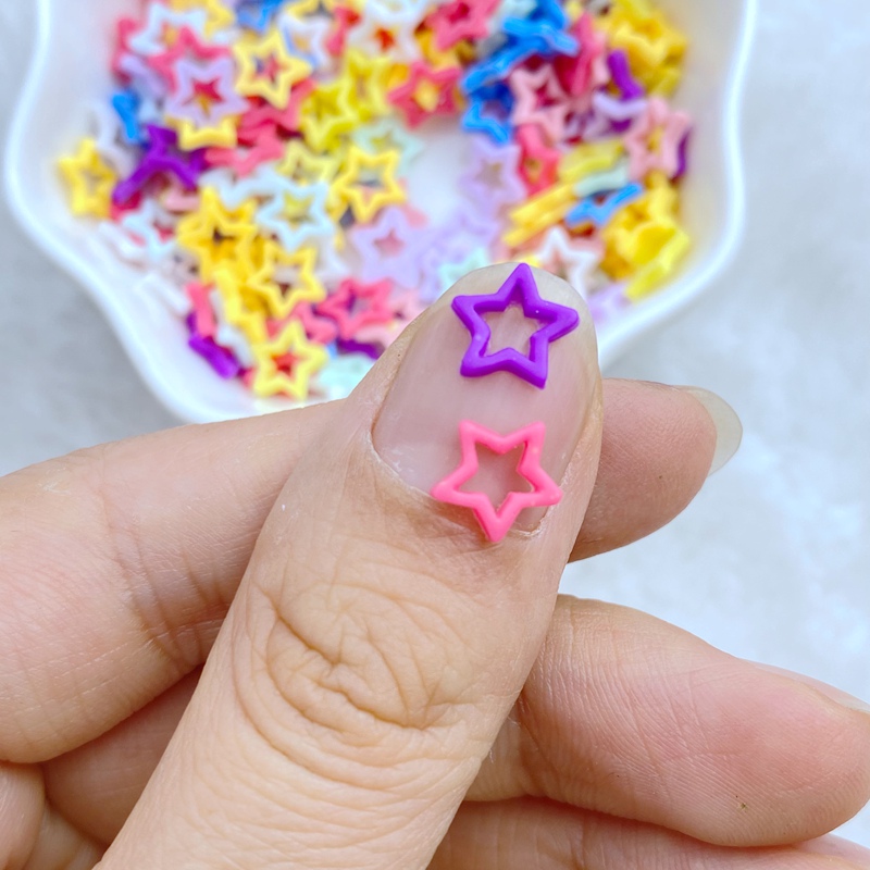 100 個新かわいいミニ 8 ミリメートルマカロンスターシリ - Star Flat Back のレビューと価格