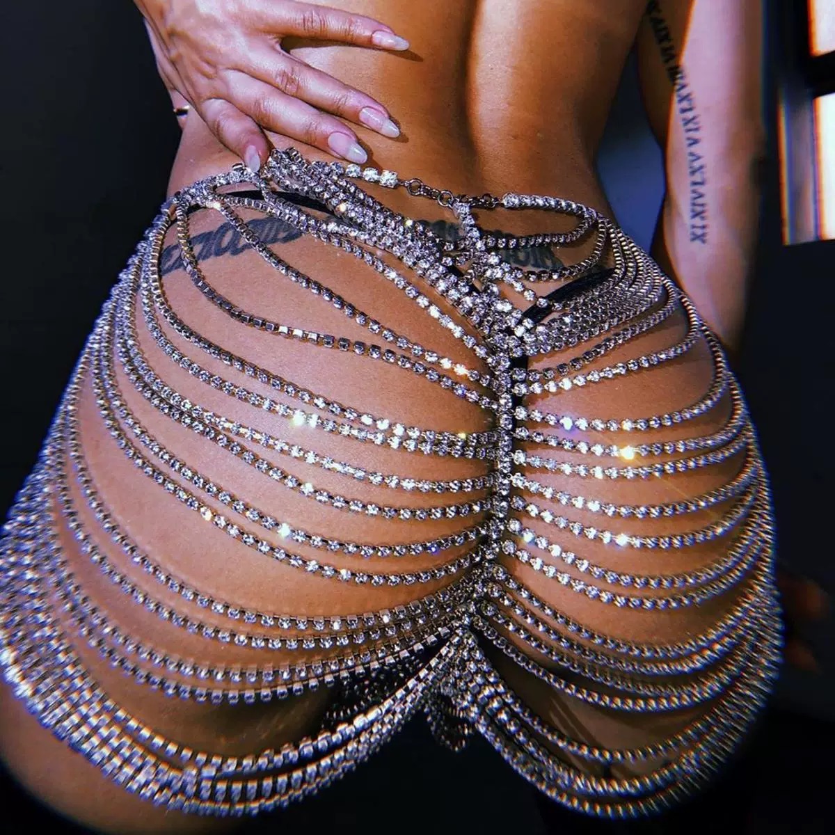 1pcセクシーなファッショナブルなラインストーンバットスカー - Body Jewelry Art のレビューと価格