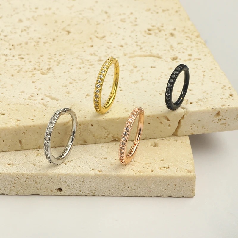 16GクリアCZノーズリングフープ 316Lサージカルステン - Body Jewelry Nose Ring のレビューと価格