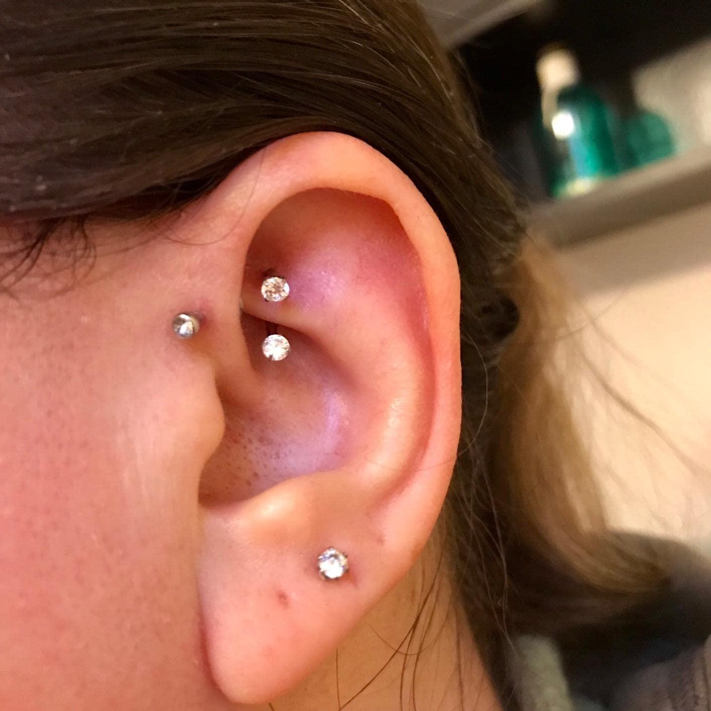 4個入り ルックピアス ジュエリー アイブロウリング サージ - Body Jewelry Vertical Labret のレビューと価格
