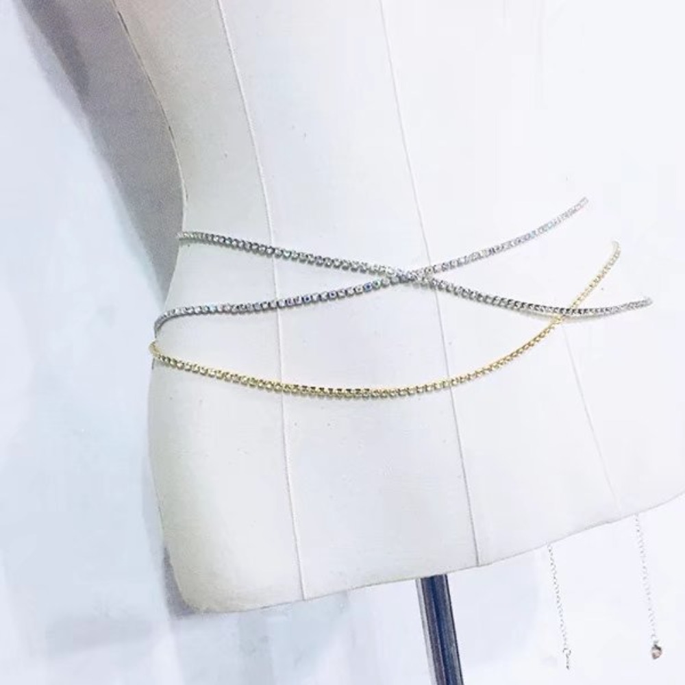 セクシーファッション シャイニーウォータードリル クローチェ - Body Jewelry Chain のレビューと価格
