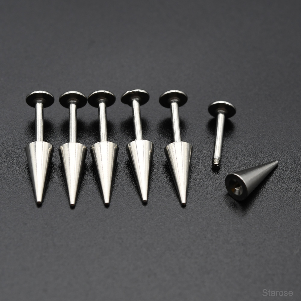 女性のためのステンレス鋼のイヤリング,イヤリング,耳のスタッ - Body Jewelry Vertical Labret のレビューと価格