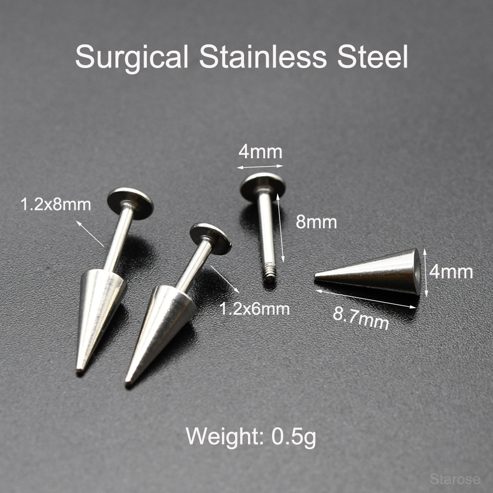 女性のためのステンレス鋼のイヤリング,イヤリング,耳のスタッ - Body Jewelry Vertical Labret のレビューと価格
