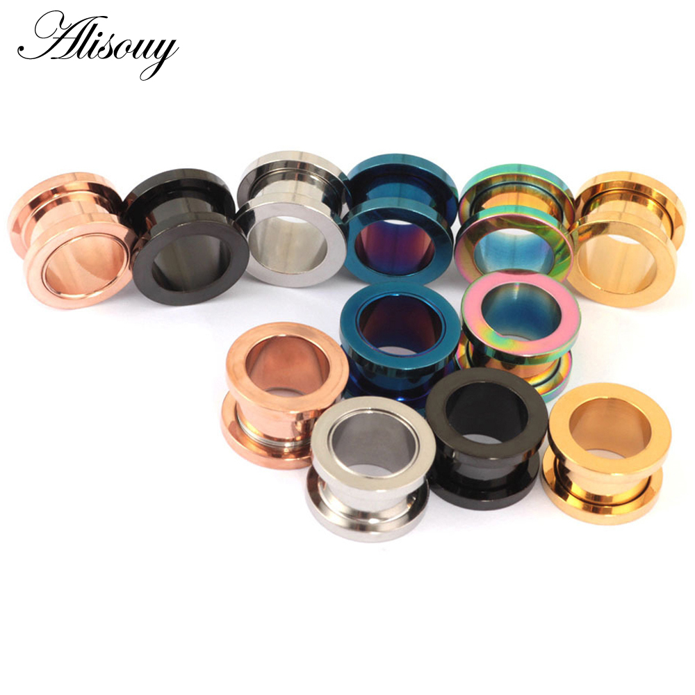 1pc 2 ミリメートル-25 ミリメートルステンレス鋼耳栓 - Body Jewelry Ear Plugs のレビューと価格