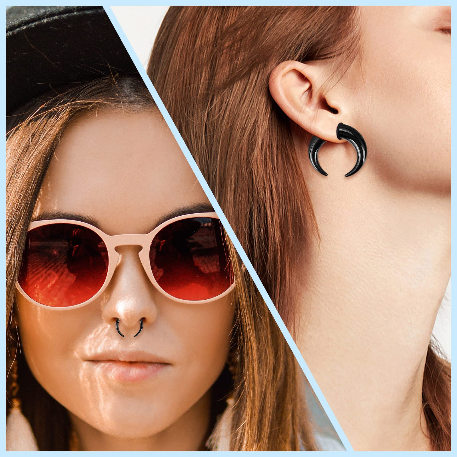 C字型バッファローイヤーテーパー,ストレッチラバーリング,ア - Body Jewelry Ear Plugs のレビューと価格