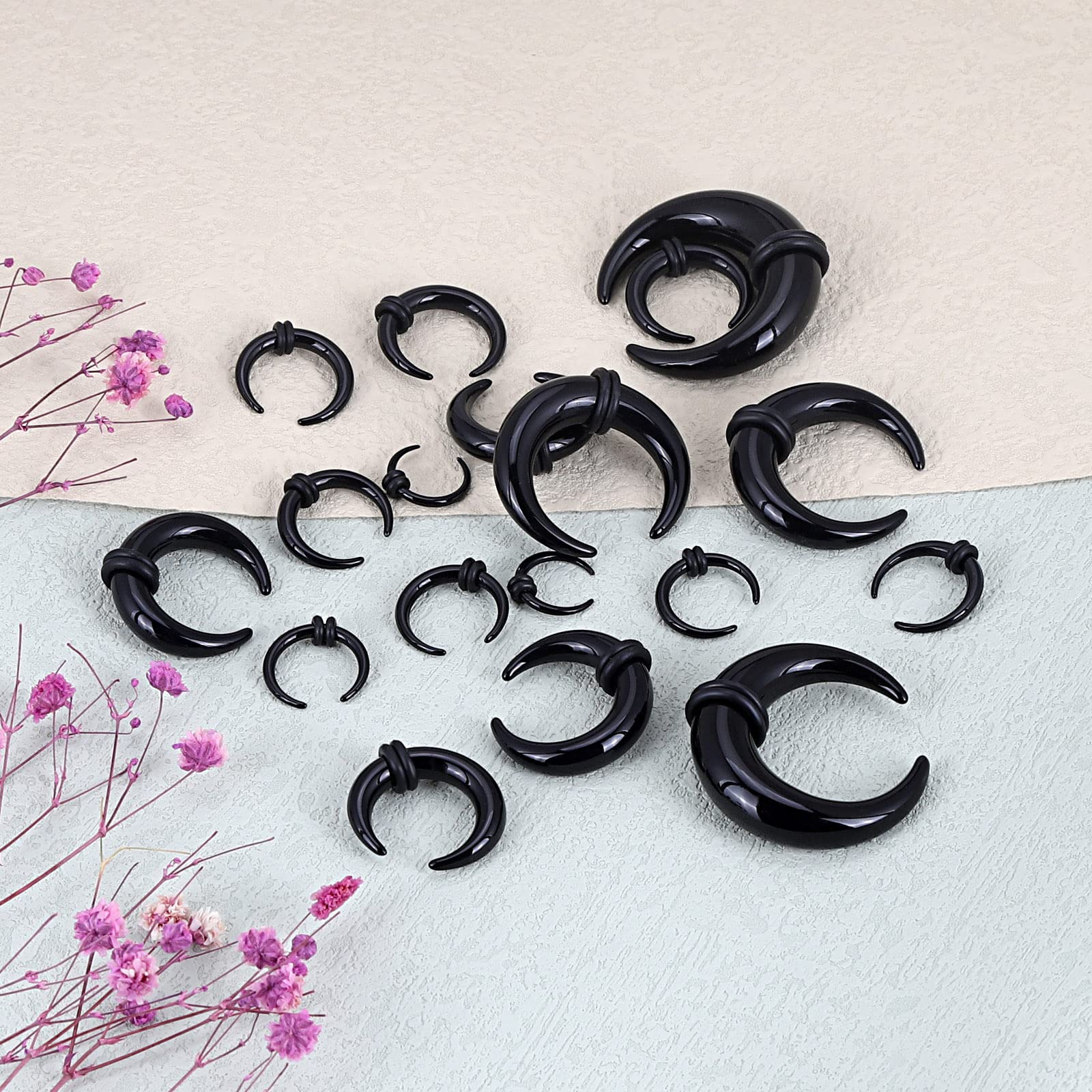 C字型バッファローイヤーテーパー,ストレッチラバーリング,ア - Body Jewelry Ear Plugs のレビューと価格