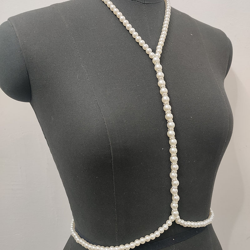 女性のための真珠がセットされた白いネックレス,ブレスレット, - Body Jewelry Hot のレビューと価格