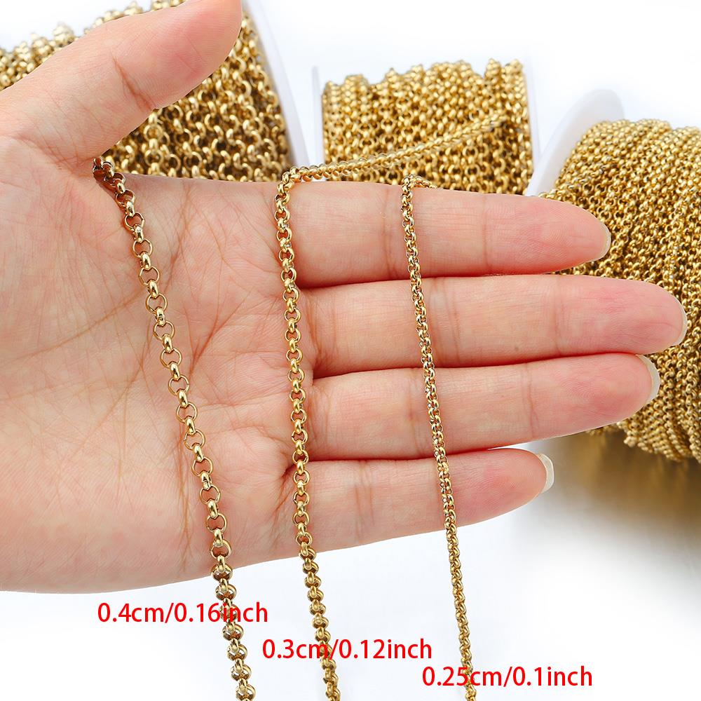 1メートル2-4mmステンレス鋼O型小円チェーン、DIYボデ - Body Jewelry Chain のレビューと価格