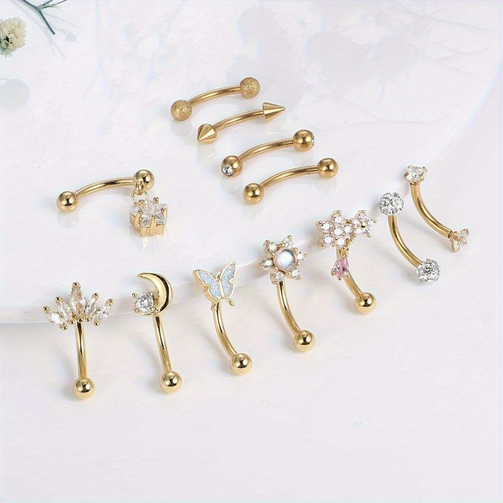 Florideco 1PC ステンレス鋼ルークピアスジュエリ - Rook Curved Barbell のレビューと価格