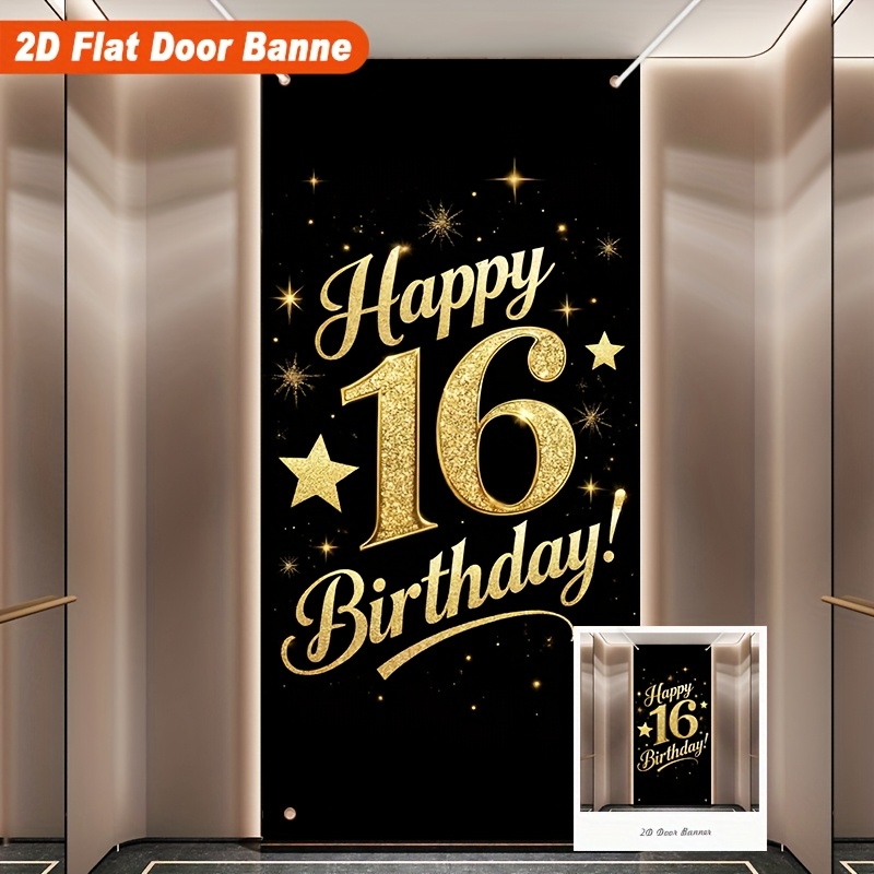 1個。 これは、金色の星模様が特徴の2Dフラットな誕生日テー - Star Flat Back のレビューと価格