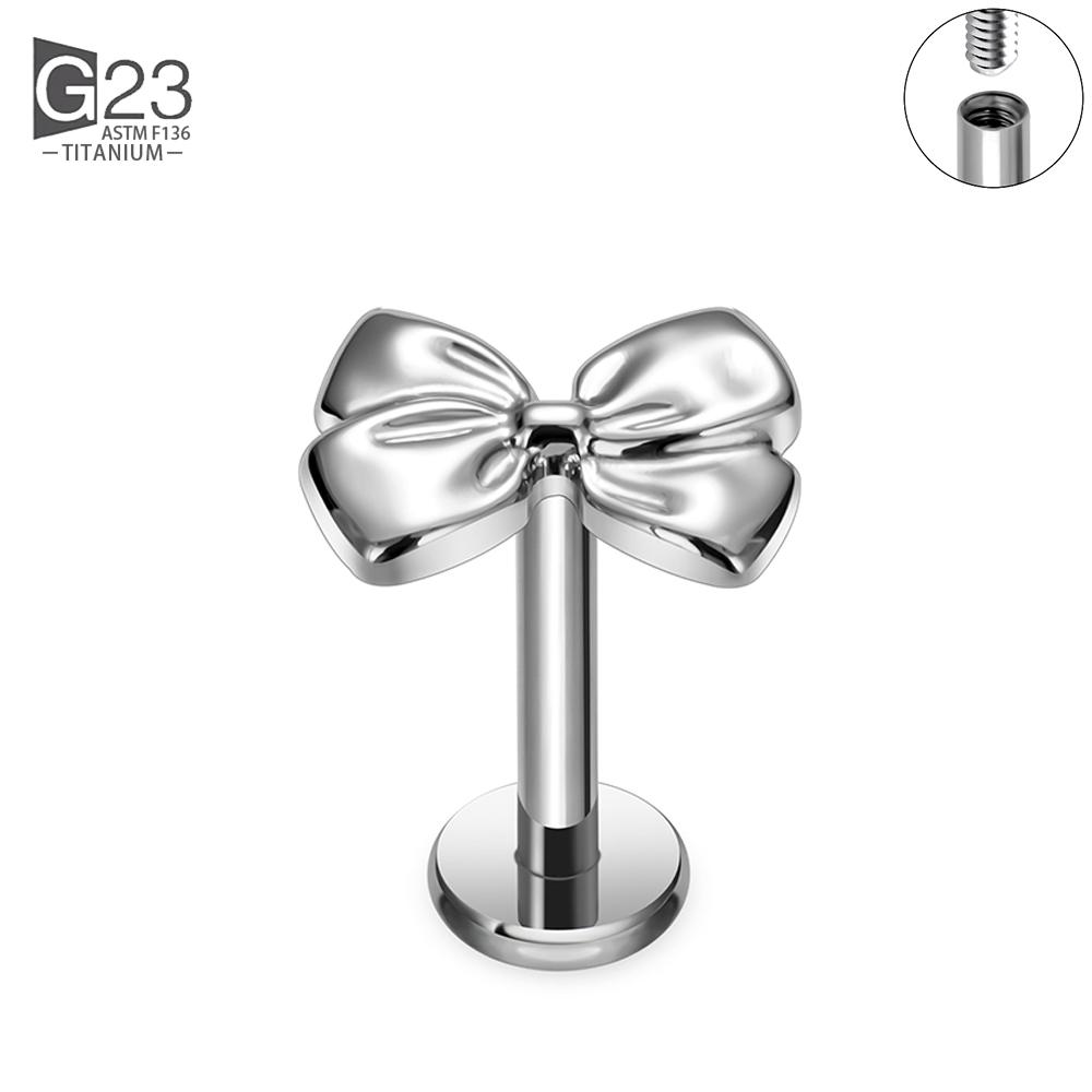 G23チタン蝶の特徴は唇のスタッドの耳のボボックス付きの耳の - Body Jewelry Jewelry Box のレビューと価格