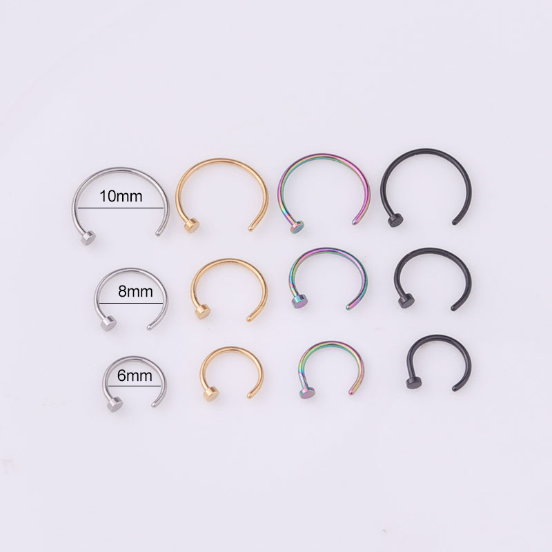 6個/ロット パンクジュエリー フェイクノーズリング フープ - Body Jewelry Lip Ring のレビューと価格