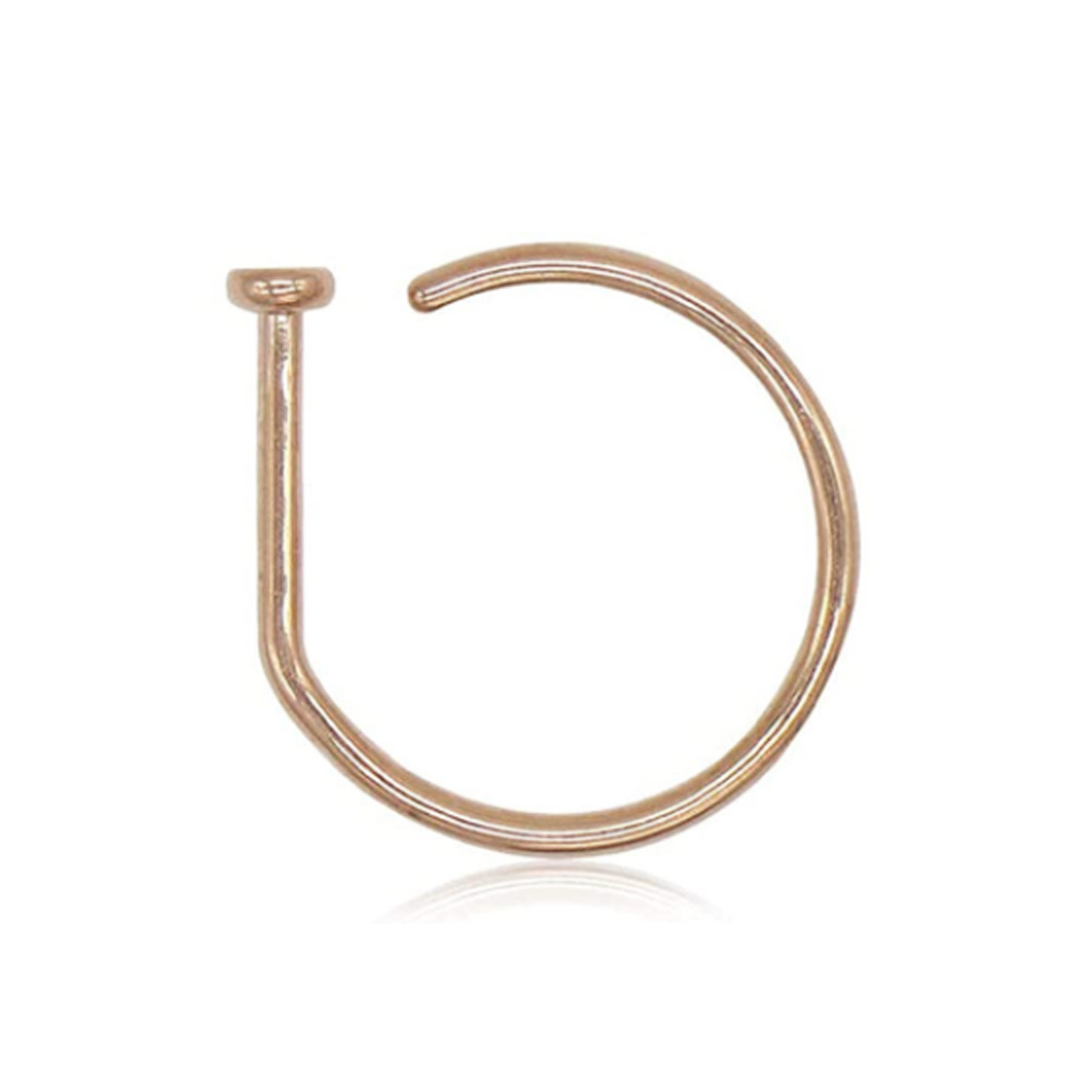 1PC 女性男性偽鼻リング D 形状湾曲したバーベル鼻フープ - Body Jewelry Nose Ring のレビューと価格