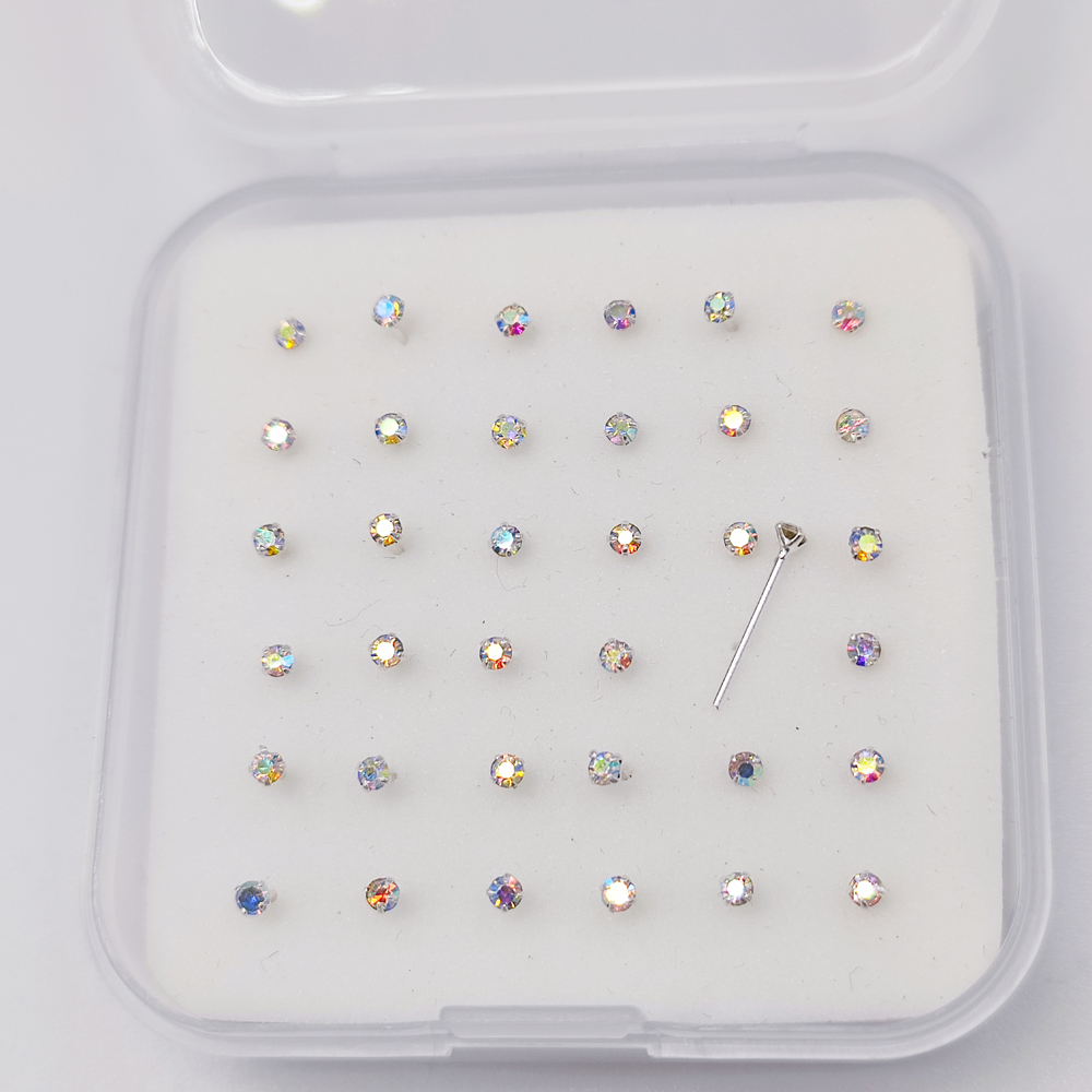 925 スターリングシルバーノーズスタッド 2.0 ミリメー - Body Jewelry Jewelry Box のレビューと価格