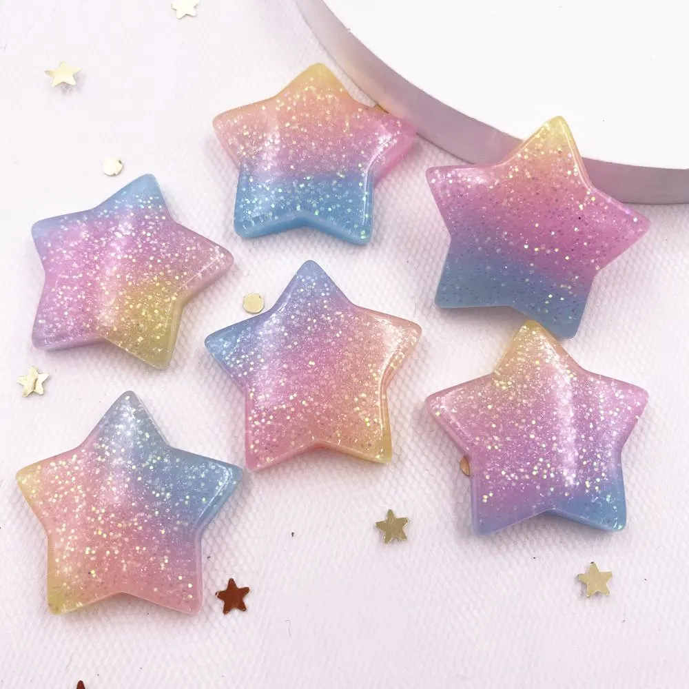 カワイイスターフラットバック樹脂カボションストーン、キラキラ - Star Flat Back のレビューと価格