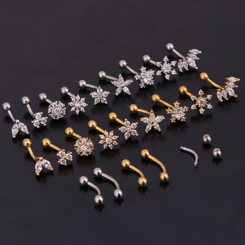 1Pc 1.2 × 8 ミリメートル眉毛 Daith ぴった - Rook Curved Barbell のレビューと価格