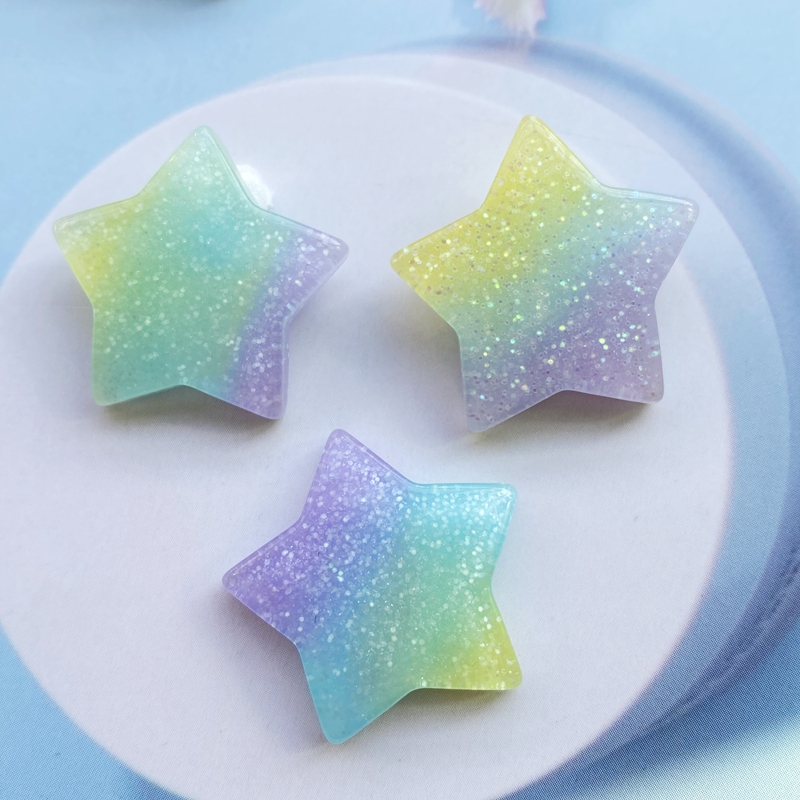 スクラップブッキング用レジンカボション,10個,カラフルなス - Star Flat Back のレビューと価格