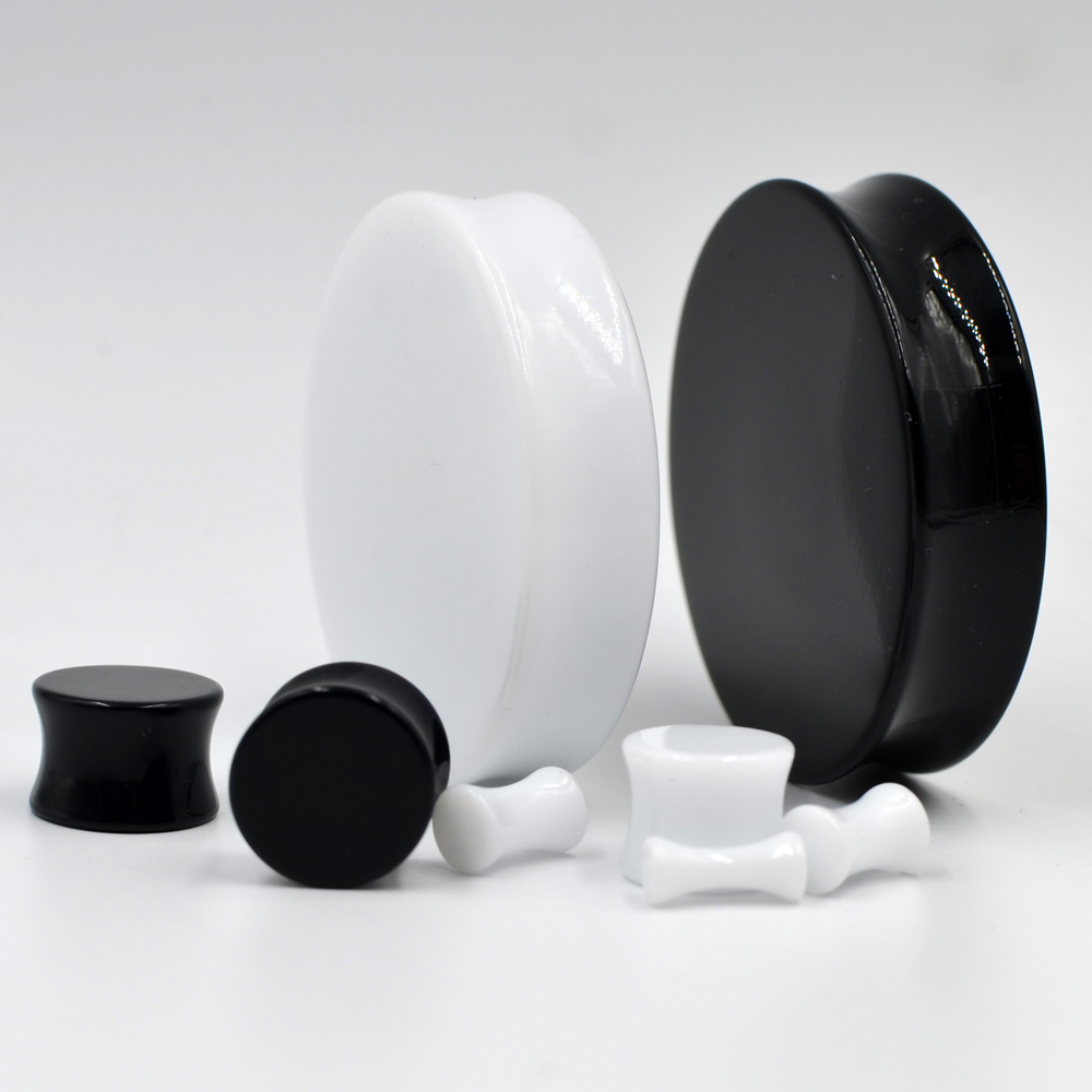 1ペア3ミリメートル-50ミリメートルビッグサイズ固体アクリ - Body Jewelry Ear Plugs のレビューと価格