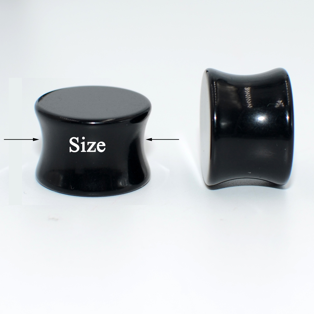1ペア3ミリメートル-50ミリメートルビッグサイズ固体アクリ - Body Jewelry Ear Plugs のレビューと価格