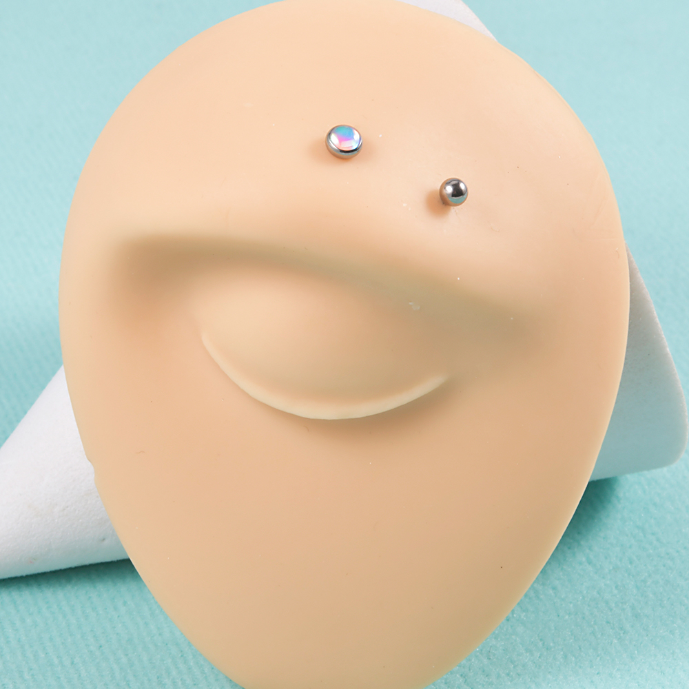 スネークピアス,キュービックジルコニア,16g,1ピース,ジ - Rook Curved Barbell のレビューと価格
