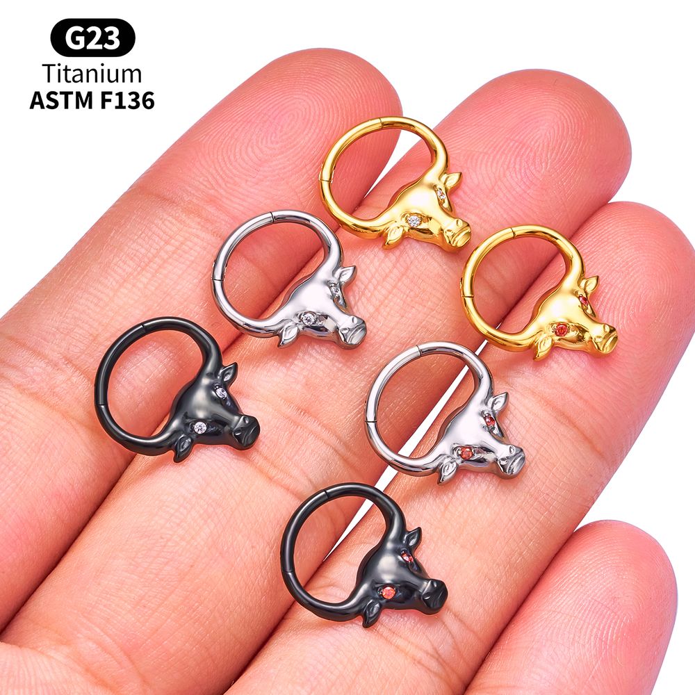 G23チタン製クリッカーフープセット、セプタムリング、スネー - Body Jewelry Vertical Labret のレビューと価格