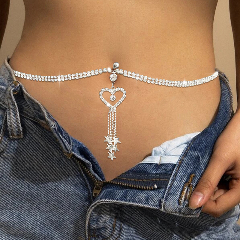 GLAMing 自由奔放に生きるハートブラブララインストーン - Body Jewelry Art のレビューと価格