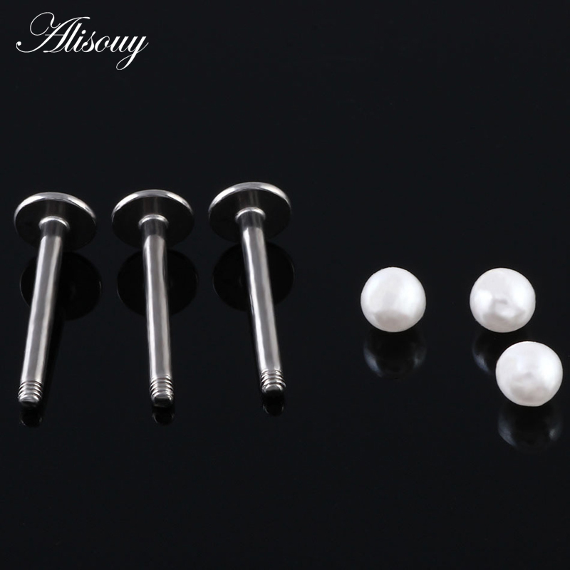 Alisouy ホット販売 1PC 鋼 3 ミリメートル偽パ - Body Jewelry Hot のレビューと価格