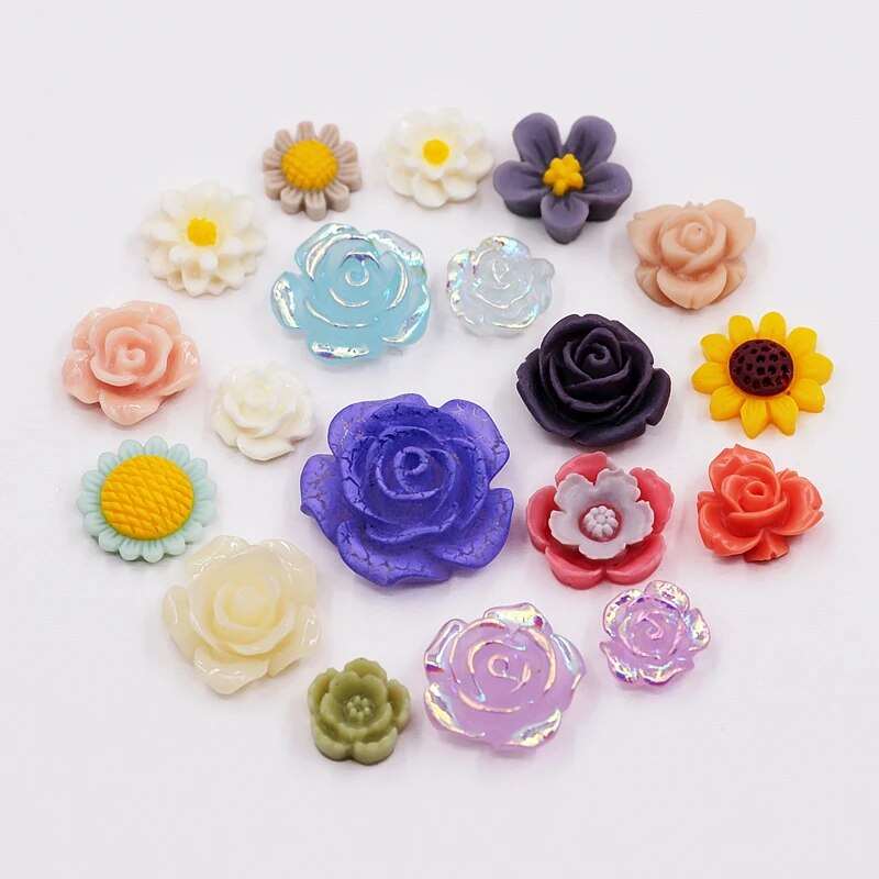 花シリコーン型花樹脂電話ケースヘッドロープヘアカードジュエリ - Body Jewelry Display Case のレビューと価格
