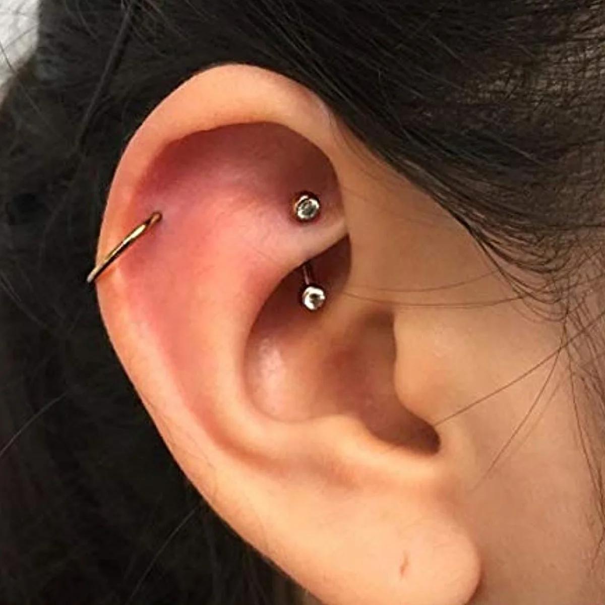6点/セットの優雅でかわいい16 Gアークバーベル眉環ステン - Rook Curved Barbell のレビューと価格