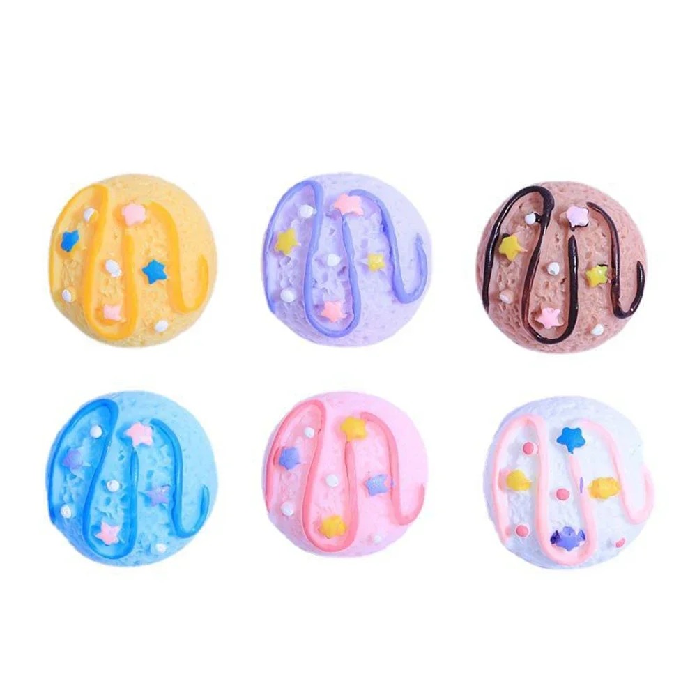 10 個スターアイスクリームボールシリーズミニチュア樹脂フラ - Star Flat Back のレビューと価格