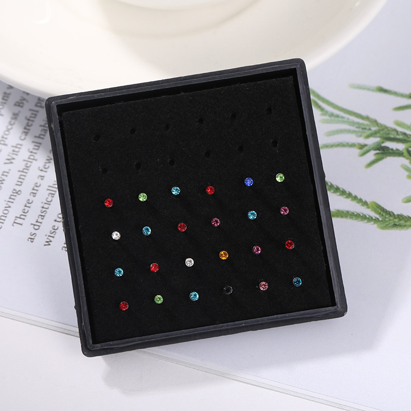 24個入り/箱 クリスタルノーズリングスタッド ファッション - Body Jewelry Jewelry Box のレビューと価格