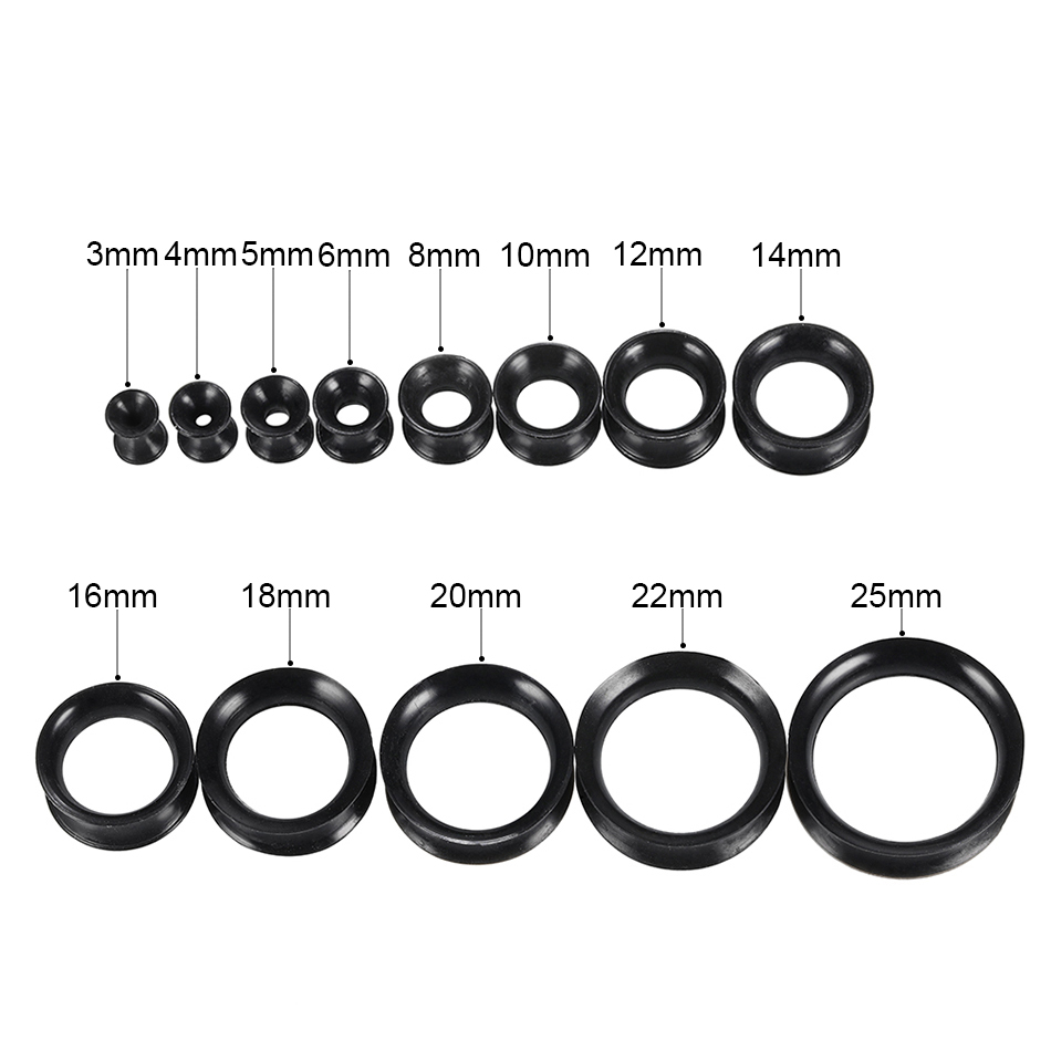 30 ピース/ロットシリコーン柔軟な耳肉トンネルプラグピアス - Body Jewelry Ear Plugs のレビューと価格