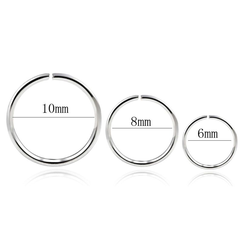 女性用シルバーノーズリング,ジュエリー,ピアス,軟骨,耳珠, - Body Jewelry Lip Ring のレビューと価格
