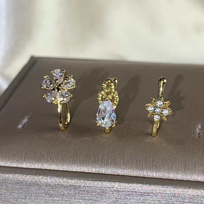 3ピースのフレンチスタイルのミニマルで多用途なノーズクリップ - Body Jewelry Materials のレビューと価格